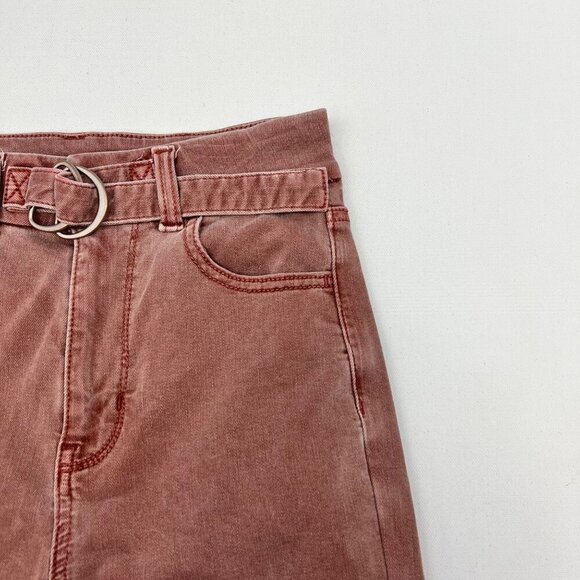 American Eagle Womens Curvy Jeggings High Rise Rose Size 0 Short Buckle - Picture 3 of 10